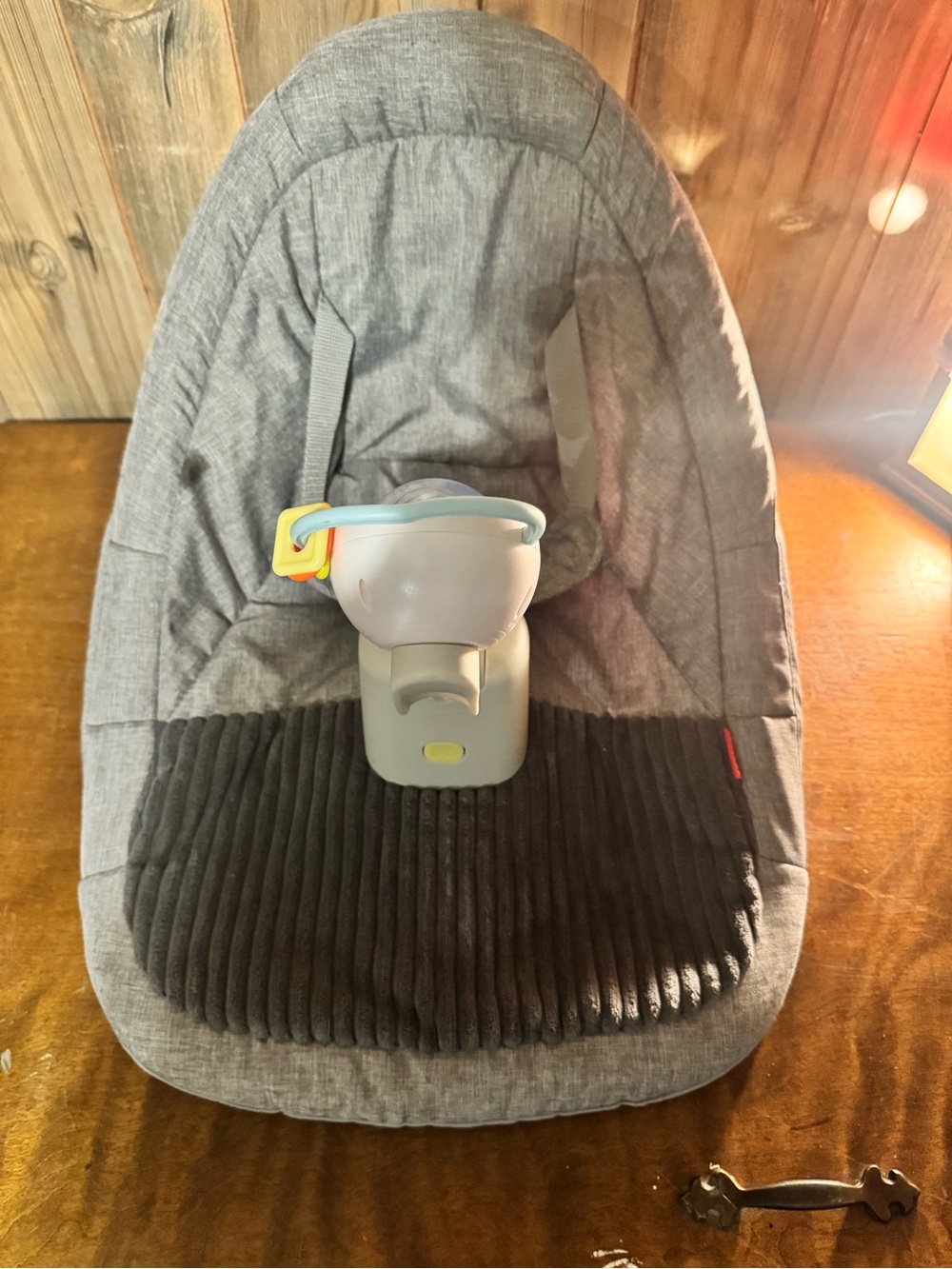 Skip Hop Gray Infant Bouncer with Toy Bar
